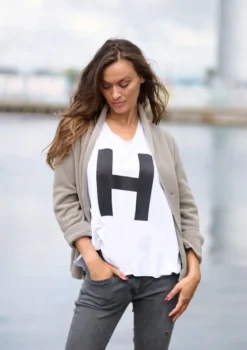 BLUSE V-AUSSCHNITT DRUCK