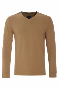 T-SHIRT V-AUSSCHNITT LANGARM