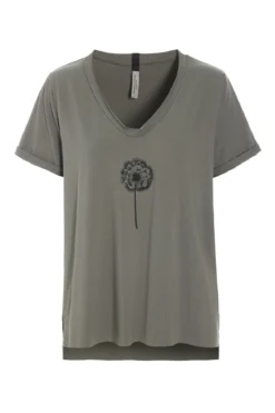 V-NECK TEE FLOWER